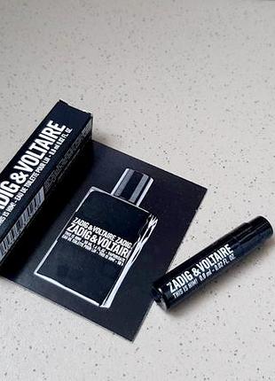 Zadig & voltaire this is him💥оригинал миниатюра пробник mini spray 1 мл книжка