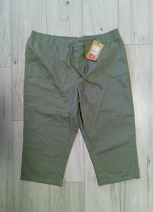 Брендовые коттоновые брючки-бриджи р.16-18.