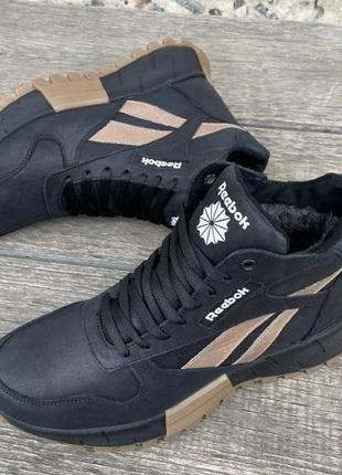 Мужские кожаные зимние ботинки reebok