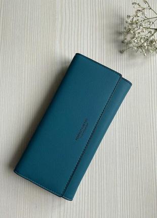 Жіночий гаманець-портмоне з екошкіри зелений perfect for you