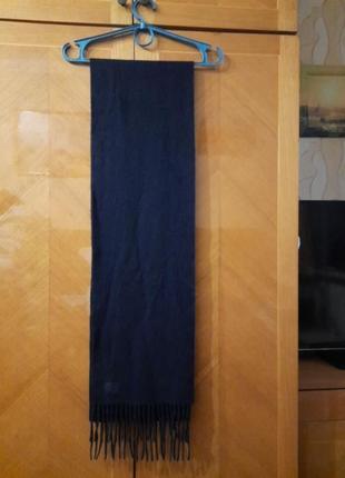100% ламбсвул dents established 1777 брендовий вовняний темно - синій шарф