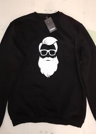 Свитшот новогодний темно синийй зимний 44 р с