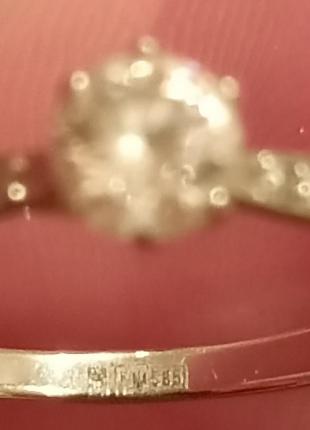 Каблучка біле золото 585 sova,кольцо золото6 фото