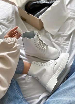 Жіночі черевики dr. martens 1460 white знижка sale 🤍 черевики білі  smb