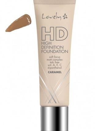 Тональный lovely hd high definition foundation,caramel