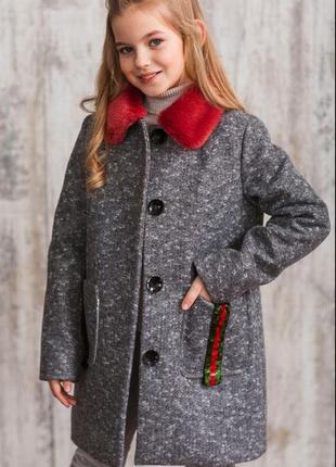 Пальто кашемір твід утеплений, baby angel 1037