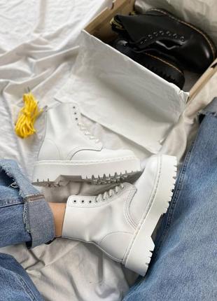 Жіночі черевики dr. martens jadon white знижка sale 🤍 smb