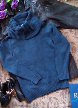 Длинный свитер с воротником хомут, с хомутом2 фото