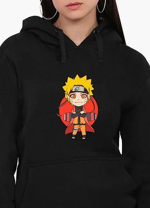 Худи женский наруто (naruto) кенгуру (8921-3478) черный l