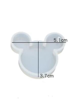 Форма для епоксидної смоли finding молд підвіска кулон мишка міккі маус дісней силіконовий 5.1 cм х 3.7 см2 фото