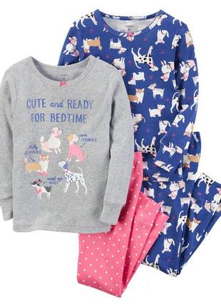 Пижама для девочки на 4 года картерс (набор 2шт.)1 фото