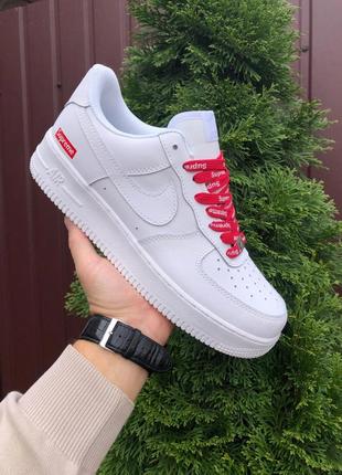 Жіночі шкіряні кросівки nike air force supreme/ женские кроссовки для города / кожаные демисезонные кроссовки