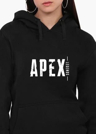 Худи женский апекс леджендс лого (apex legends logo) кенгуру (8921-3499) черный xl1 фото