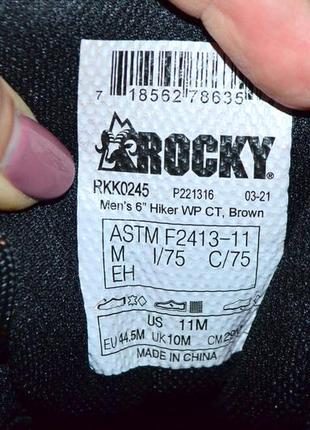 Мужские кожаные ботинки rocky с waterproof 44.5 размер доставка8 фото