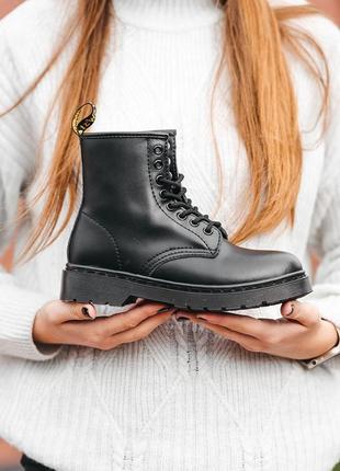 🍁dr martens classic black 1460🍁ботинки доктор мартінс чорні осінь-весна, черевики мартінс, ботинки женские доктор мартинс черные