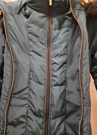 Зимова курточка смарагдового кольору4 фото