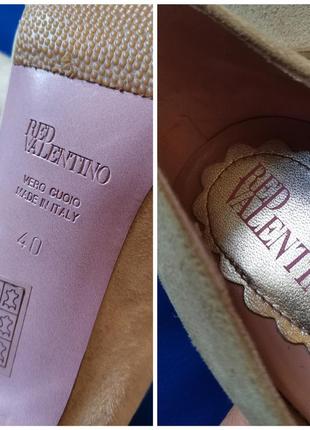 Red valentino замшевые бежевые туфли лодочки женские туфли высокий каблук натуральная кожа10 фото