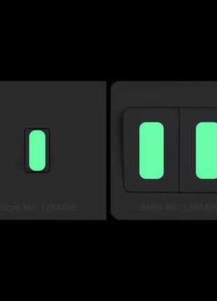 Набор люминесцентных наклеек на выключатель - размер стикера 25шт., впитывают свет и светятся в темн2 фото