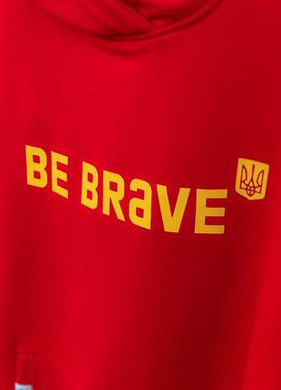 Худі оверсайз be brave (томатний колір) 3