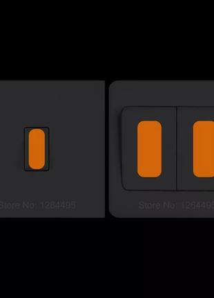 Набор люминесцентных наклеек на выключатель оранжевых - размер стикера 25шт.2 фото