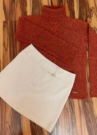 Французская светлая базовая юбка "kookai" из костюмной ткани-стрейч2 фото