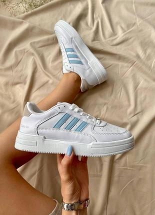 Жіночі кросівки adidas dass-ler white blue / smb