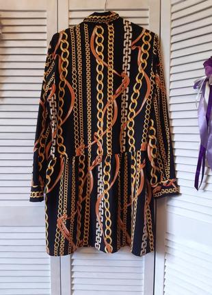 Платье рубашка в цепи на пуговичках, длинный рукав  primark3 фото