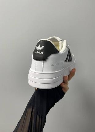 Жіночі кросівки adidas dass-ler white black grey / smb6 фото