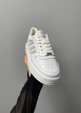 Жіночі кросівки adidas dass-ler white beige orange / smb8 фото