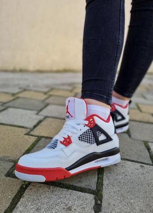 Кроссовки nike air jordan 4 retro fire red6 фото