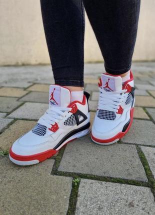 Кроссовки nike air jordan 4 retro fire red7 фото