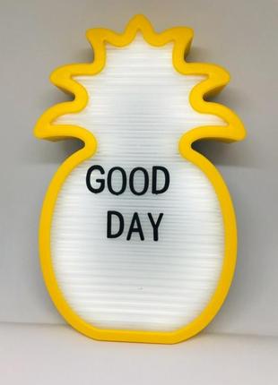 Ночник светильник ананас с буквами 142шт light up message board с посланием1 фото