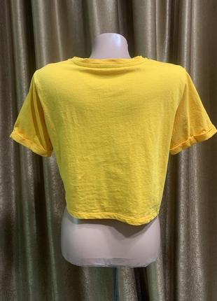 Укорочённая футболка топ primark желтого цвета размер m3 фото