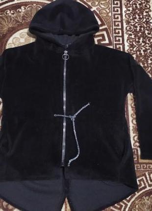 Вельветовая кофта на змейке