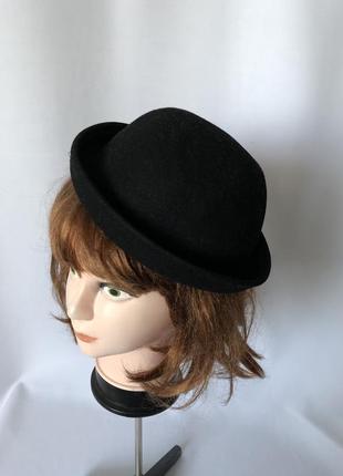 Маленькая черная шляпка фетр костюм баварский чарли чаплин1 фото