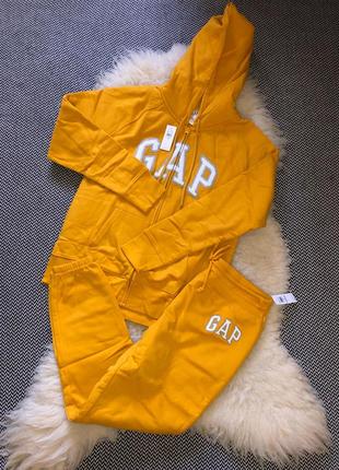 Спортивный прогулочный костюм gap фдисовый тёплый на молни зип худи