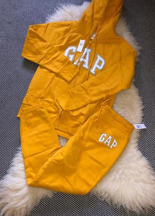 Спортивный прогулочный костюм gap фдисовый тёплый на молни зип худи7 фото