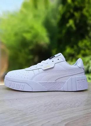 Женские кроссовки puma cali (белые) стильные молодёжные демисезонные кроссы2 фото