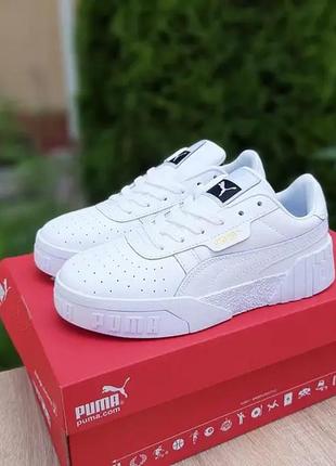 Женские кроссовки puma cali (белые) стильные молодёжные демисезонные кроссы6 фото