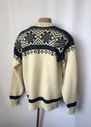 Норвегия свитер скандинавский узор шерсть толстый теплый винтаж2 фото