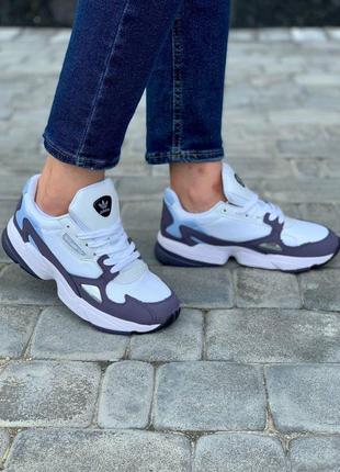 Жіночі кросівки adidas falcon violet blue white / smb