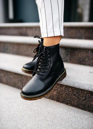 Зимові жіночі черевики dr. martens, женские зимние ботинки доктор мартинс