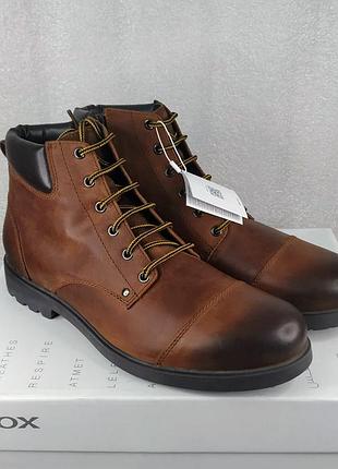 Ботинки geox u rhadalf browncotto оригинал премиум кожа италия
