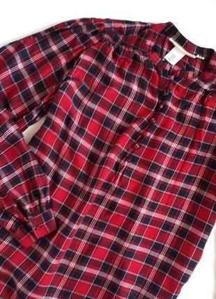 Рубашка бордо в клітинку h&m