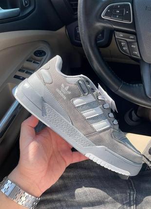 Чоловічі кросівки adidas forum grey white / smb
