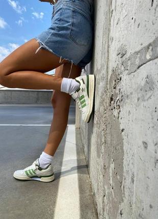 Жіночі кросівки adidas new forum white green / smb2 фото
