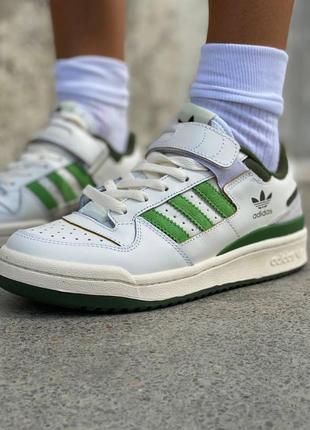 Жіночі кросівки adidas new forum white green / smb4 фото
