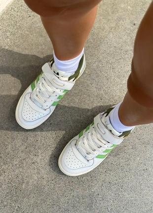 Жіночі кросівки adidas new forum white green / smb5 фото