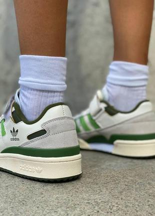 Жіночі кросівки adidas new forum white green / smb6 фото