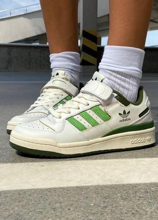 Жіночі кросівки adidas new forum white green / smb10 фото